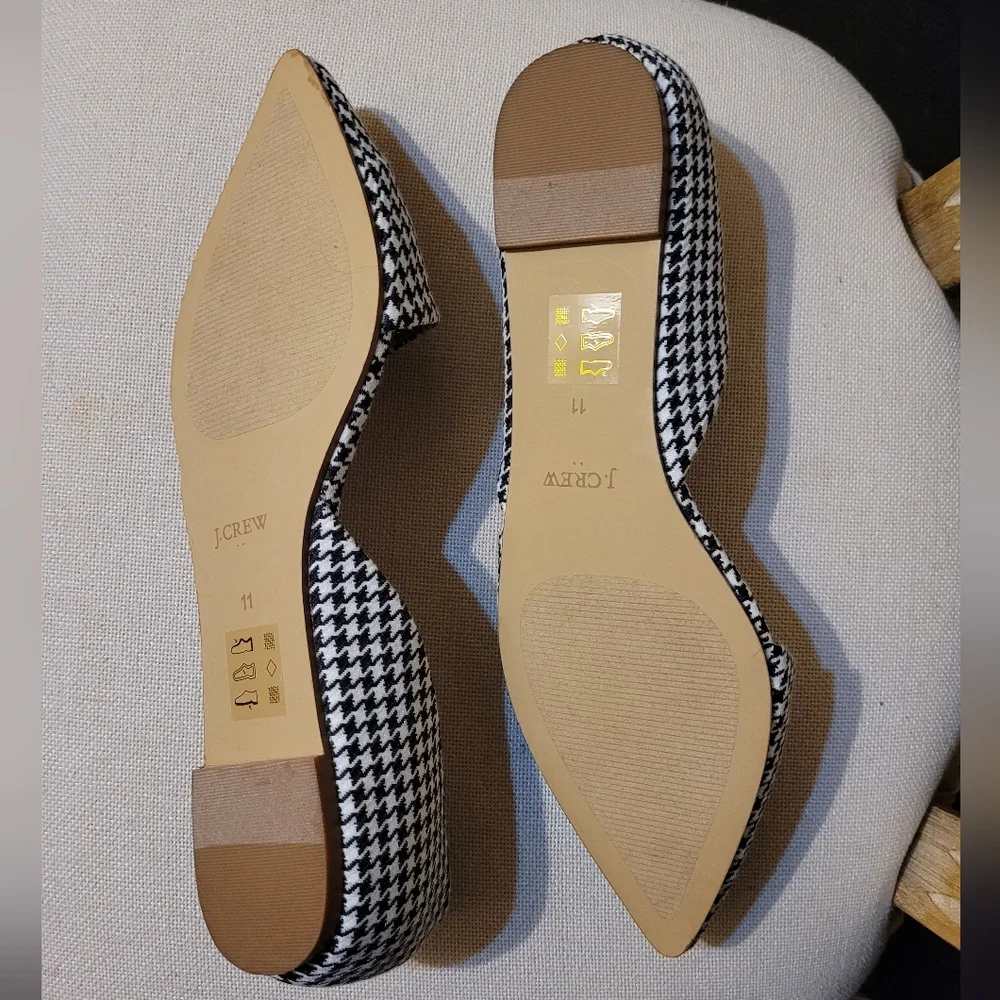 J. Crew Houndstooth Flats are in a size 11 - Picture 4 of 6